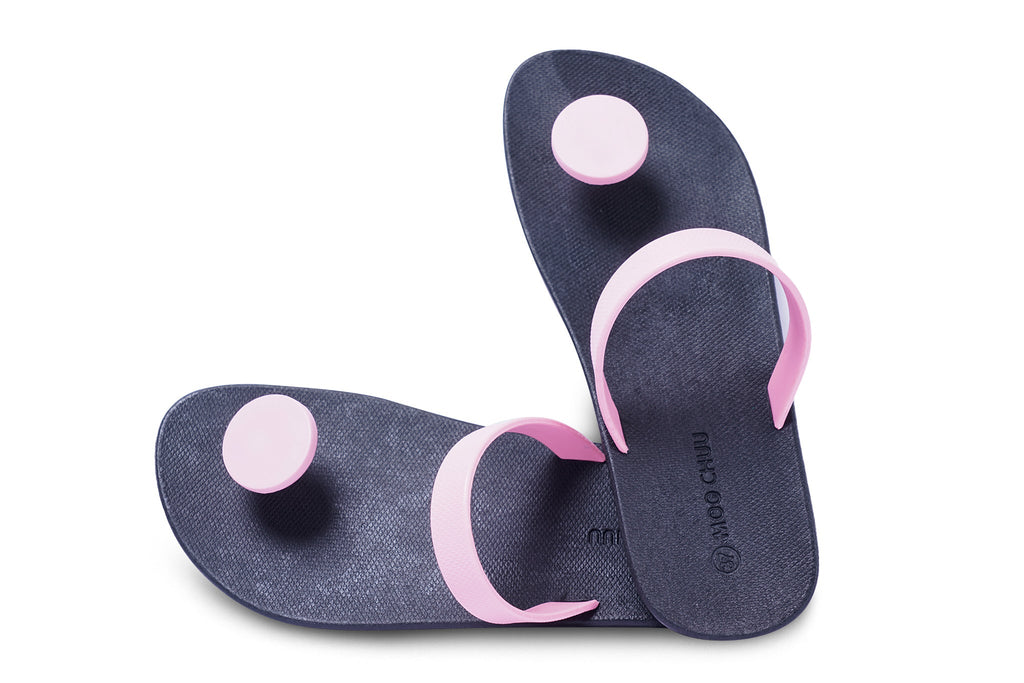 Sweety Dot Black Sole Light Pink Strap