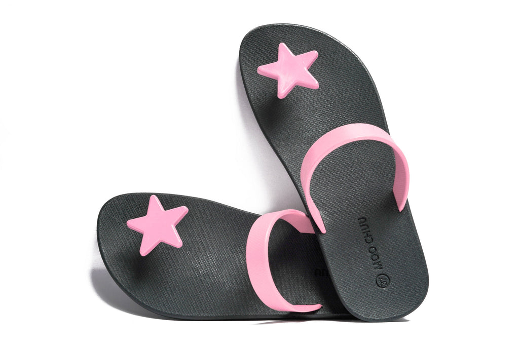 Sweety Star Black Sole Light Pink Strap